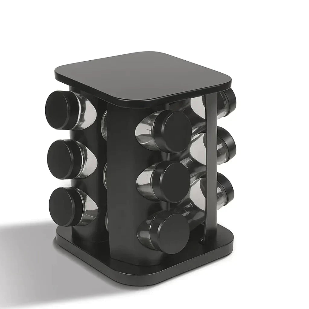 Rotating Spice Rack with 12 Jars | Kitchen Organization