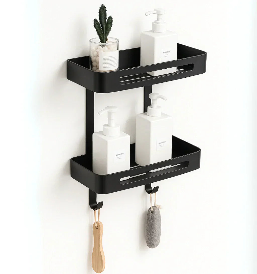 Wall-Mounted Bathroom Shelf No Drilling