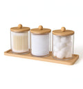 Acrylic & Bamboo Bathroom Accessory Set (3 Pieces)